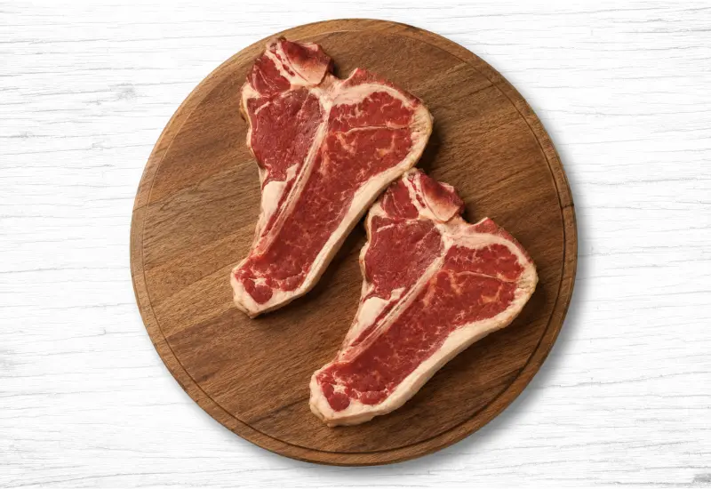 2 Natural T-Bone Steaks