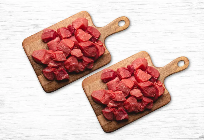 2 paquets de cubes de boeuf naturels